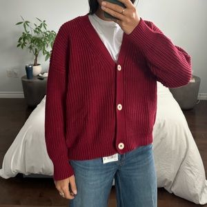 Tradlands Red Shelter Cardigan